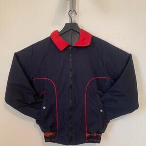 Vintage 90s Santa Fe Kyta Make Western Red and Black Jacket blanket lined